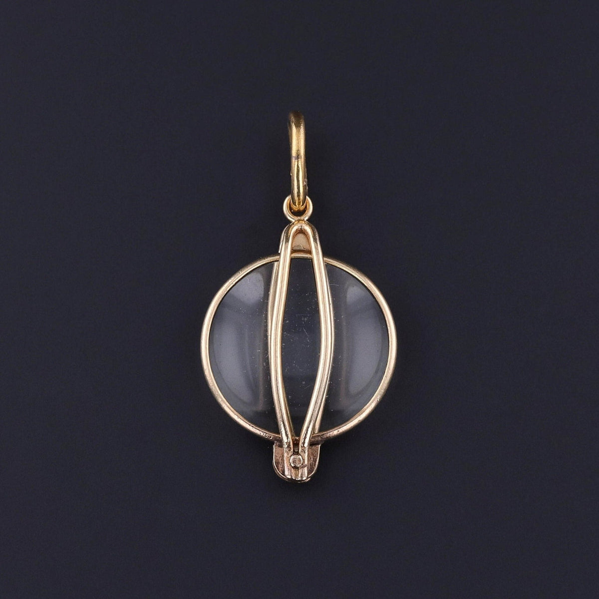 Antique Folding Magnifying Glass Pendant of 14k Gold - Trademark Antiques