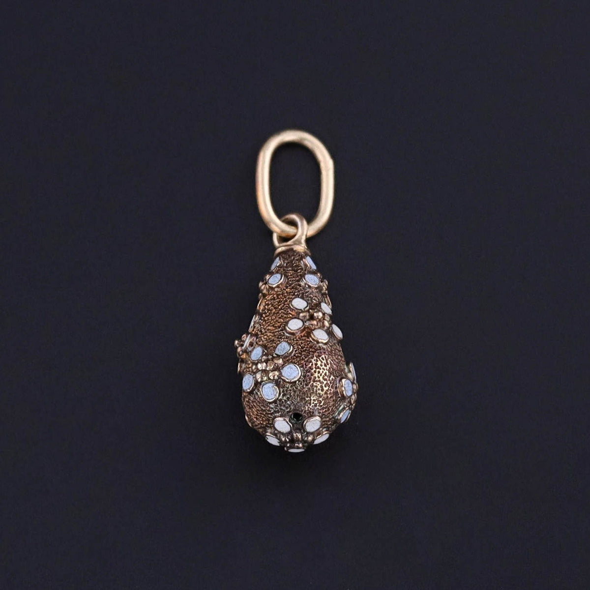 Antique Forget - me - not Charm of 14k Gold - Trademark Antiques