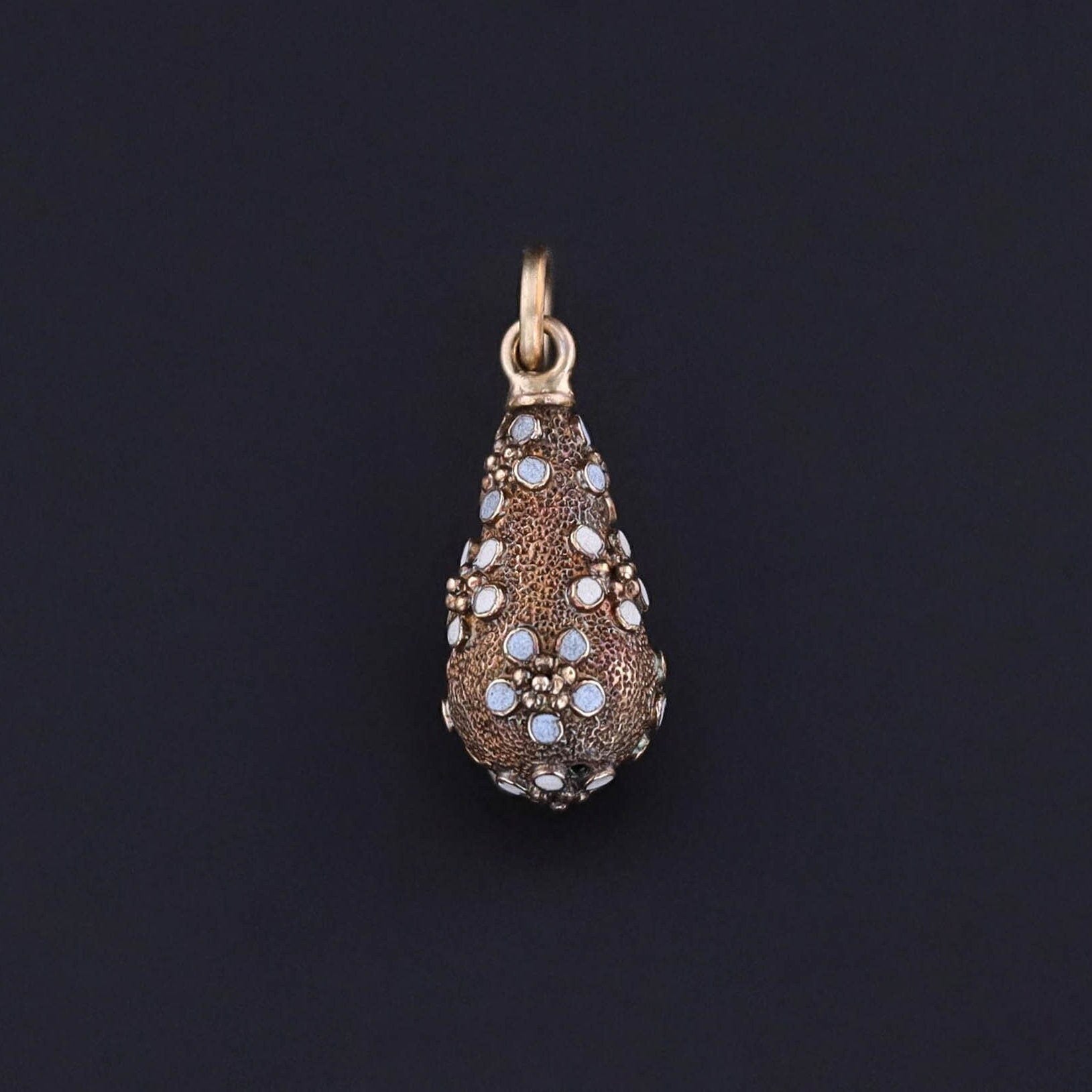 Antique Forget - me - not Charm of 14k Gold - Trademark Antiques