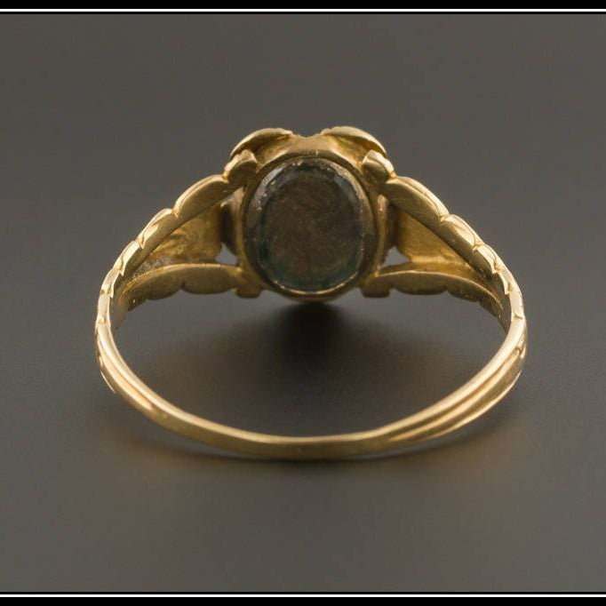 Antique Forget - Me - Not Flower Ring | Turquoise &amp; Pearl Flower Ring - Trademark Antiques