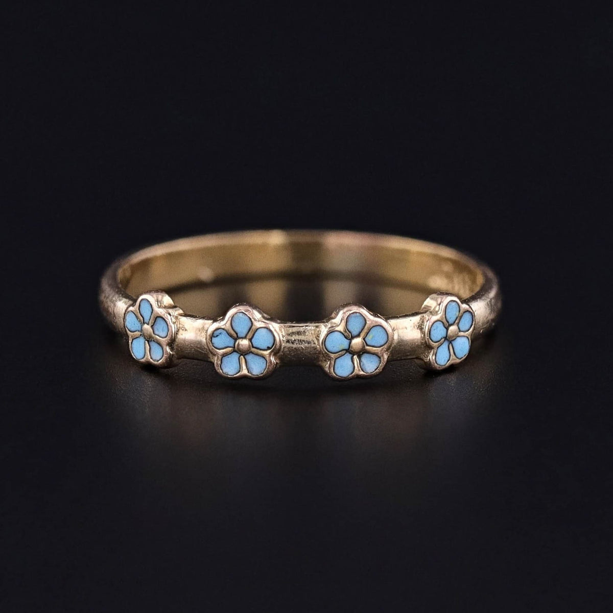 Antique Forget - me - not Pinky or Child's Ring of 10k Gold - Trademark Antiques