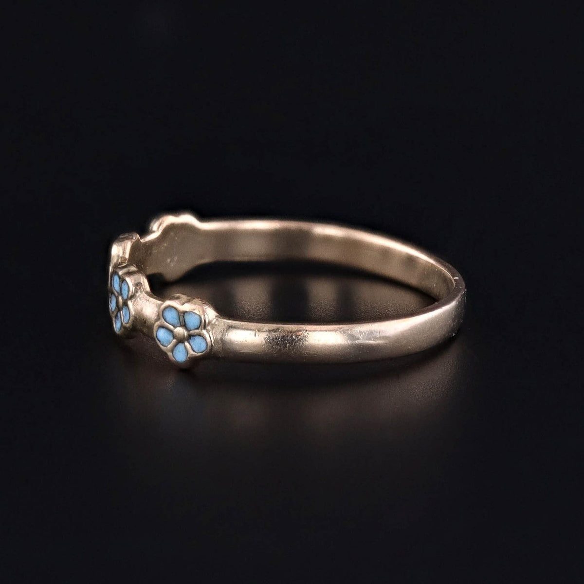 Antique Forget - Me - Not Ring of 10k Gold - Trademark Antiques