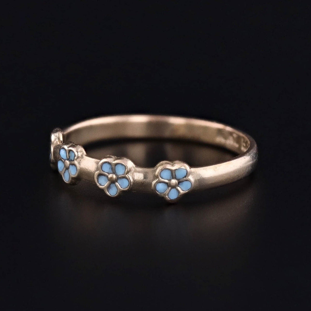 Antique Forget - Me - Not Ring of 10k Gold - Trademark Antiques