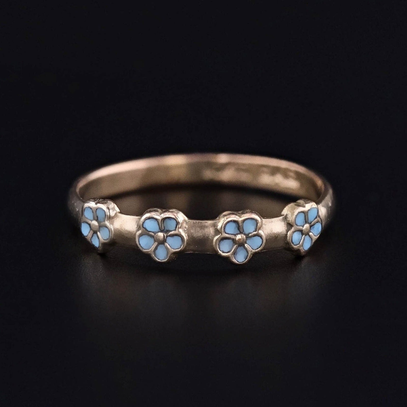 Antique Forget - Me - Not Ring of 10k Gold - Trademark Antiques