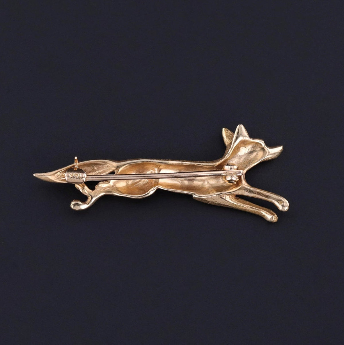 Antique Fox Brooch of 14k Gold - Trademark Antiques