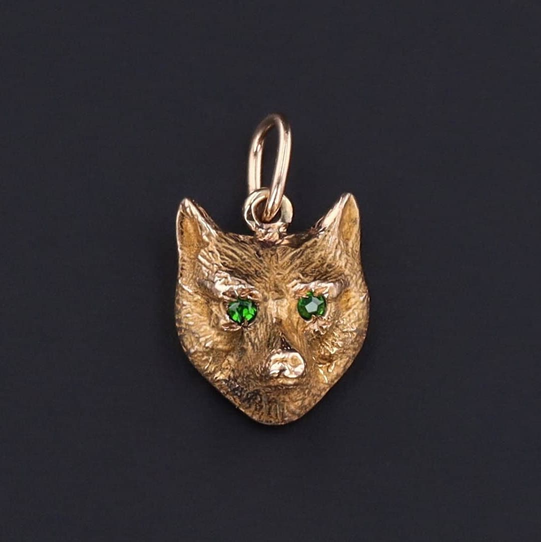 Antique Fox Charm | Antique Gold Fox Charm - Trademark Antiques
