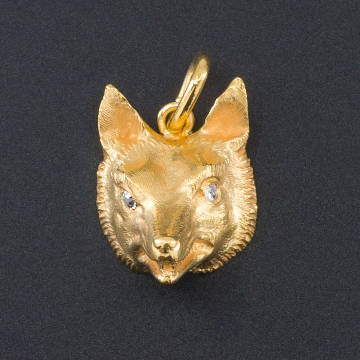 Antique Fox Charm | Antique Gold Fox Charm - Trademark Antiques