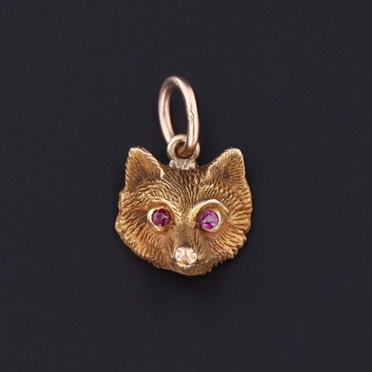 Antique Fox Charm | Antique Gold Fox Charm - Trademark Antiques