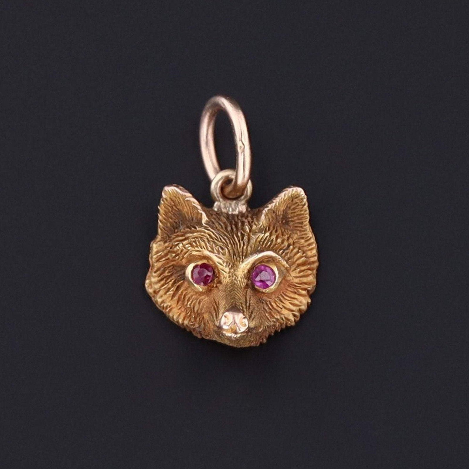 Antique Fox Charm | Antique Gold Fox Charm - Trademark Antiques