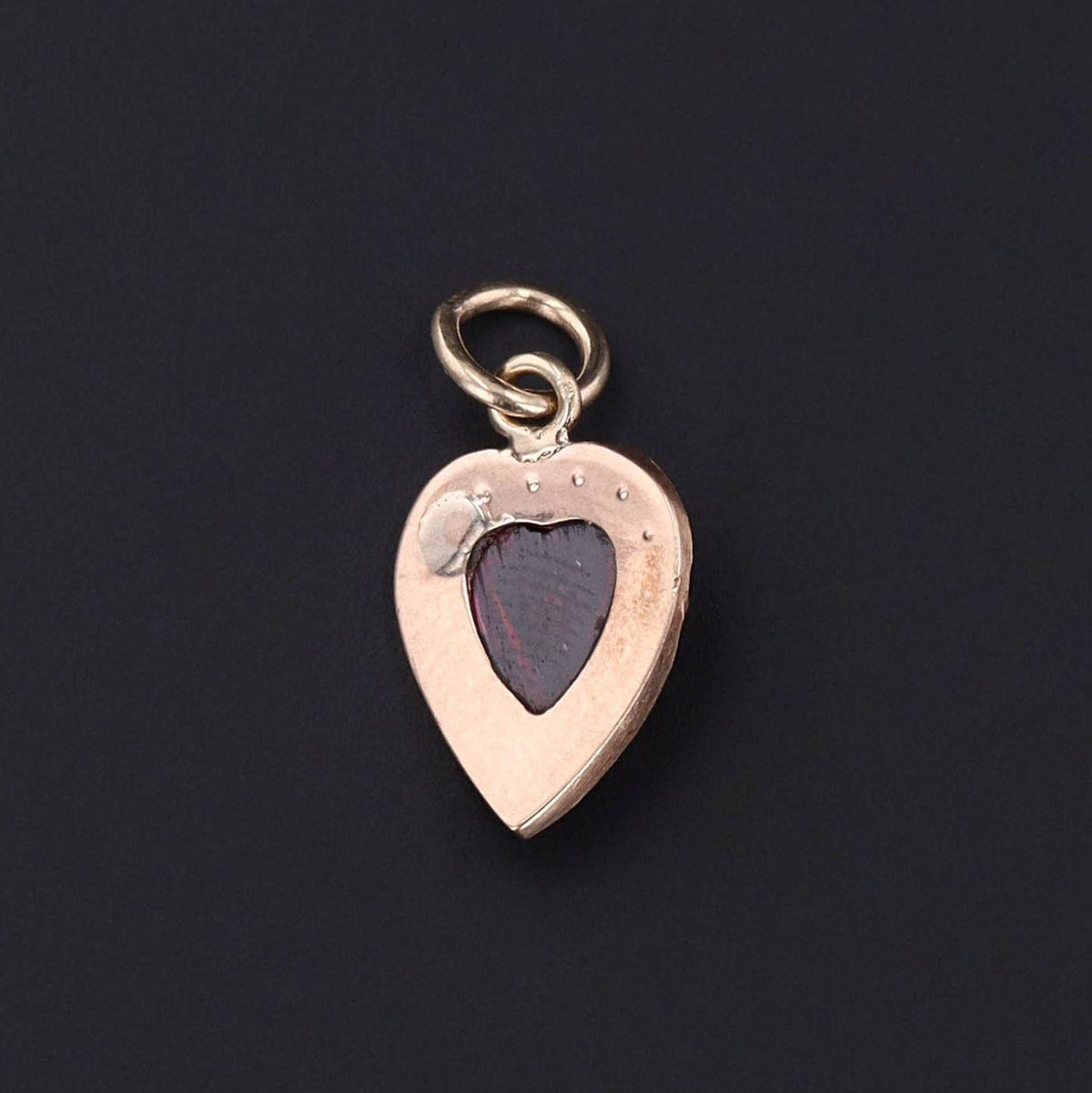 Antique Garnet and Pearl Charm of 14k Gold - Trademark Antiques