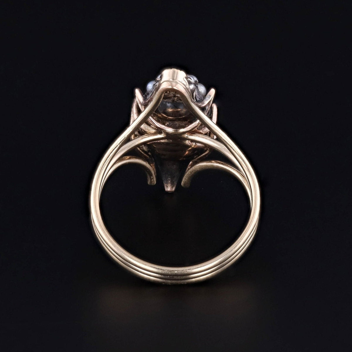 Antique Garnet Beetle Conversion Ring of 14k Gold - Trademark Antiques