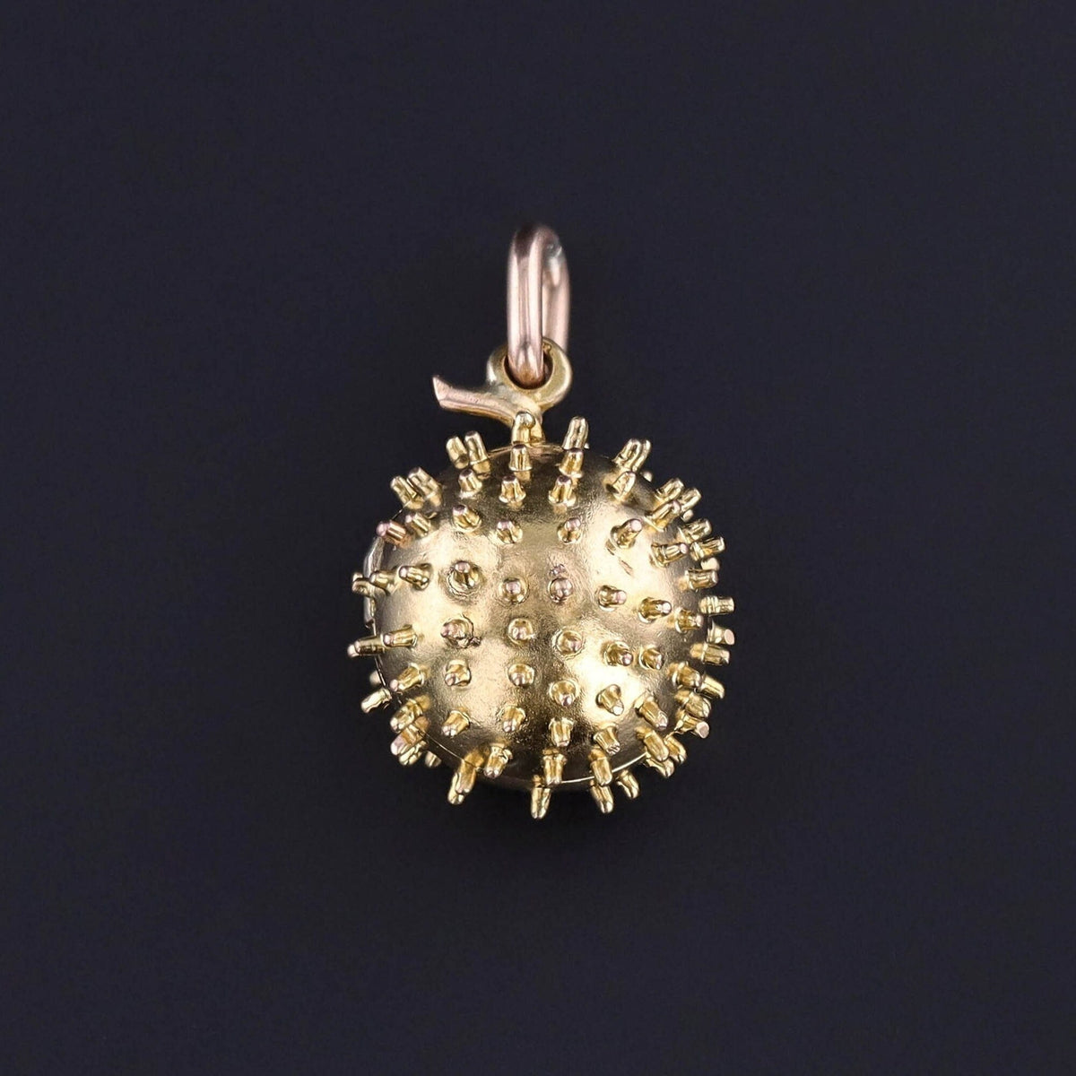 Antique Garnet Chestnut Locket of 14k Gold - Trademark Antiques