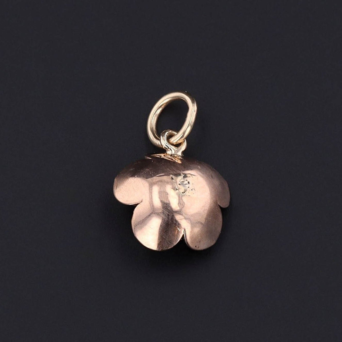 Antique Garnet Flower Conversion Charm of 14k Gold - Trademark Antiques