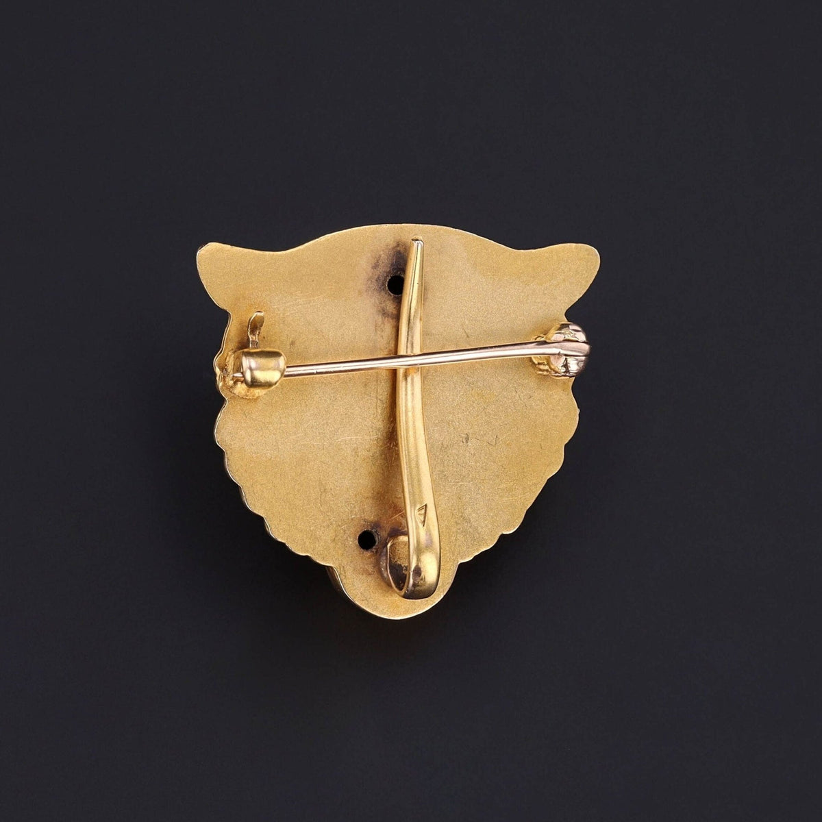 Antique Garnet Lion Brooch of 14k Gold - Trademark Antiques
