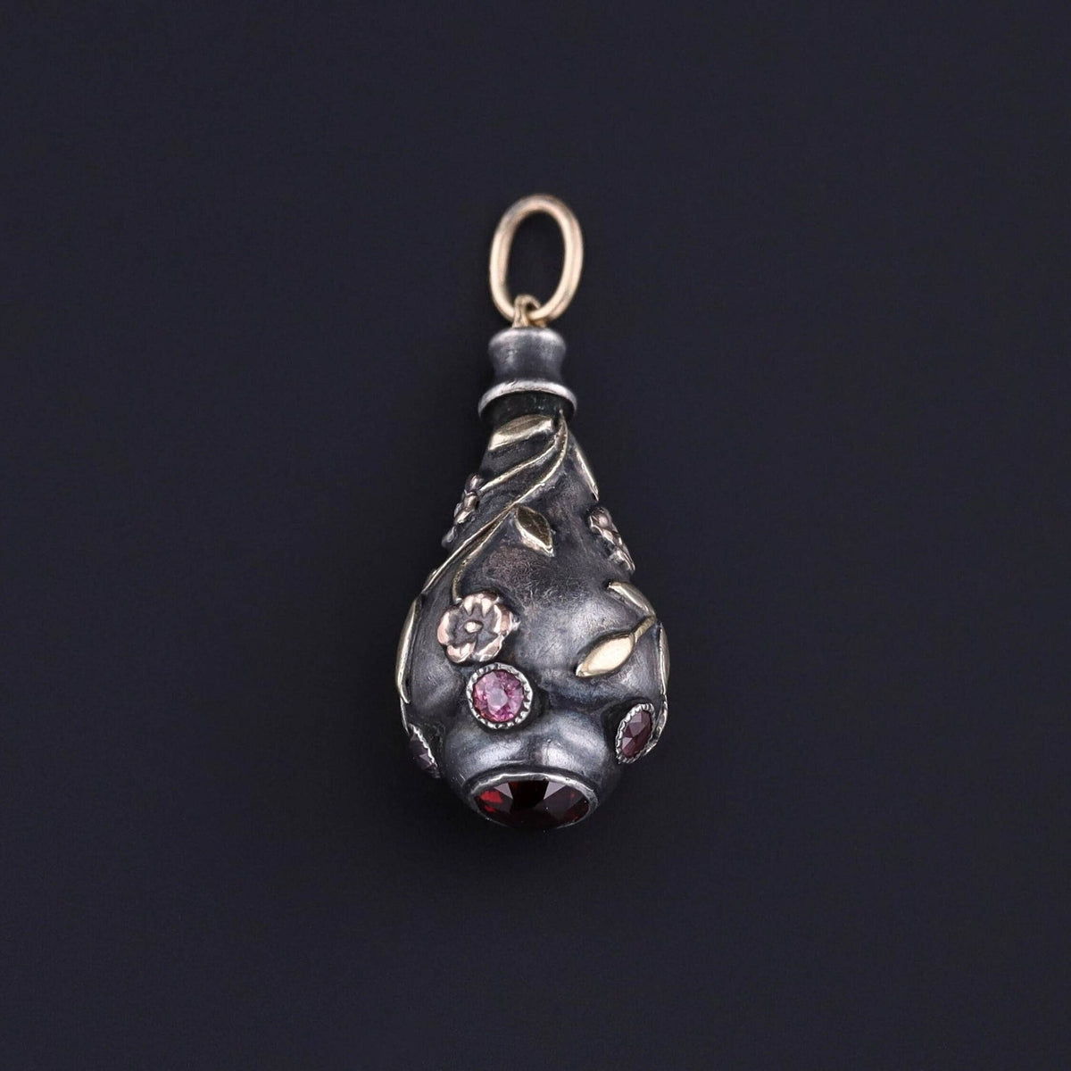 Antique Garnet Pendant of Silver and Gold - Trademark Antiques