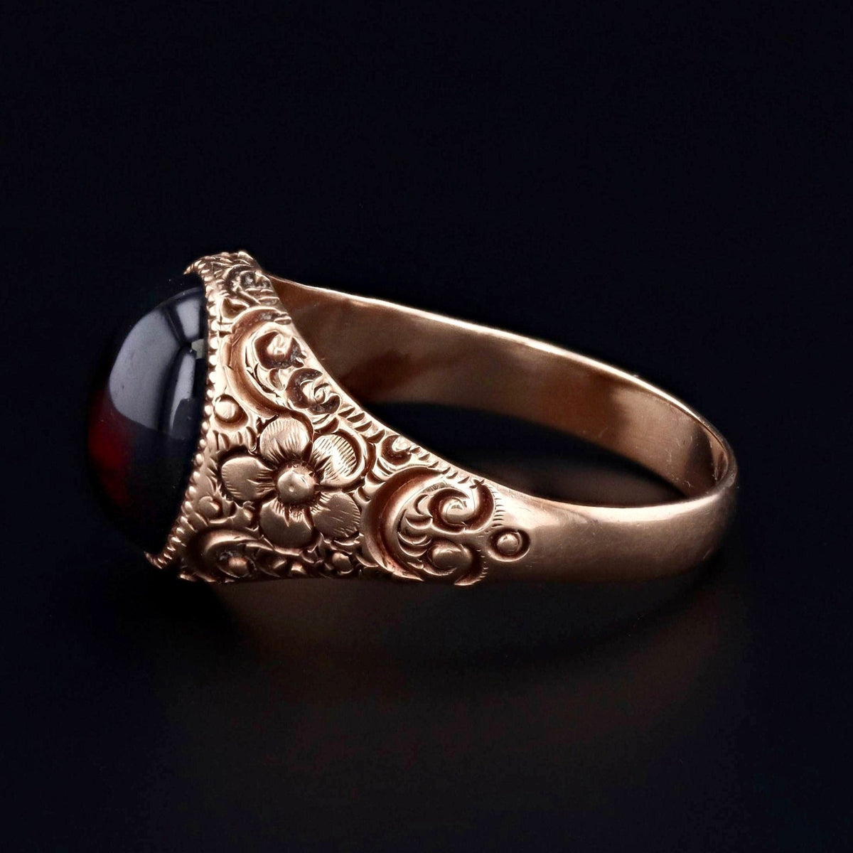 Antique Garnet Ring | 10k Gold Garnet Ring - Trademark Antiques