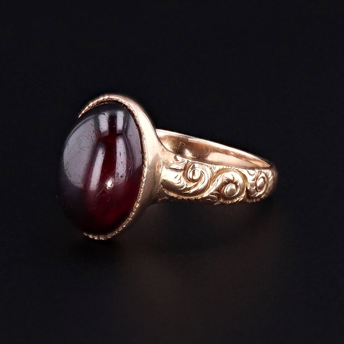 Antique Garnet Ring | 10k Gold Garnet Ring - Trademark Antiques