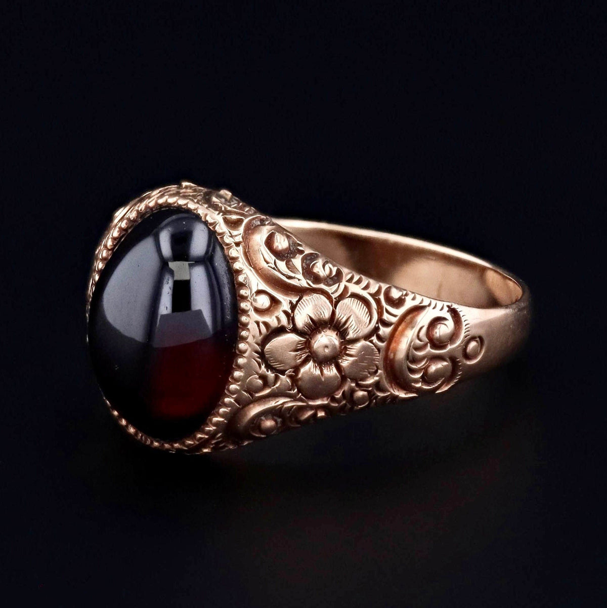 Antique Garnet Ring | 10k Gold Garnet Ring - Trademark Antiques