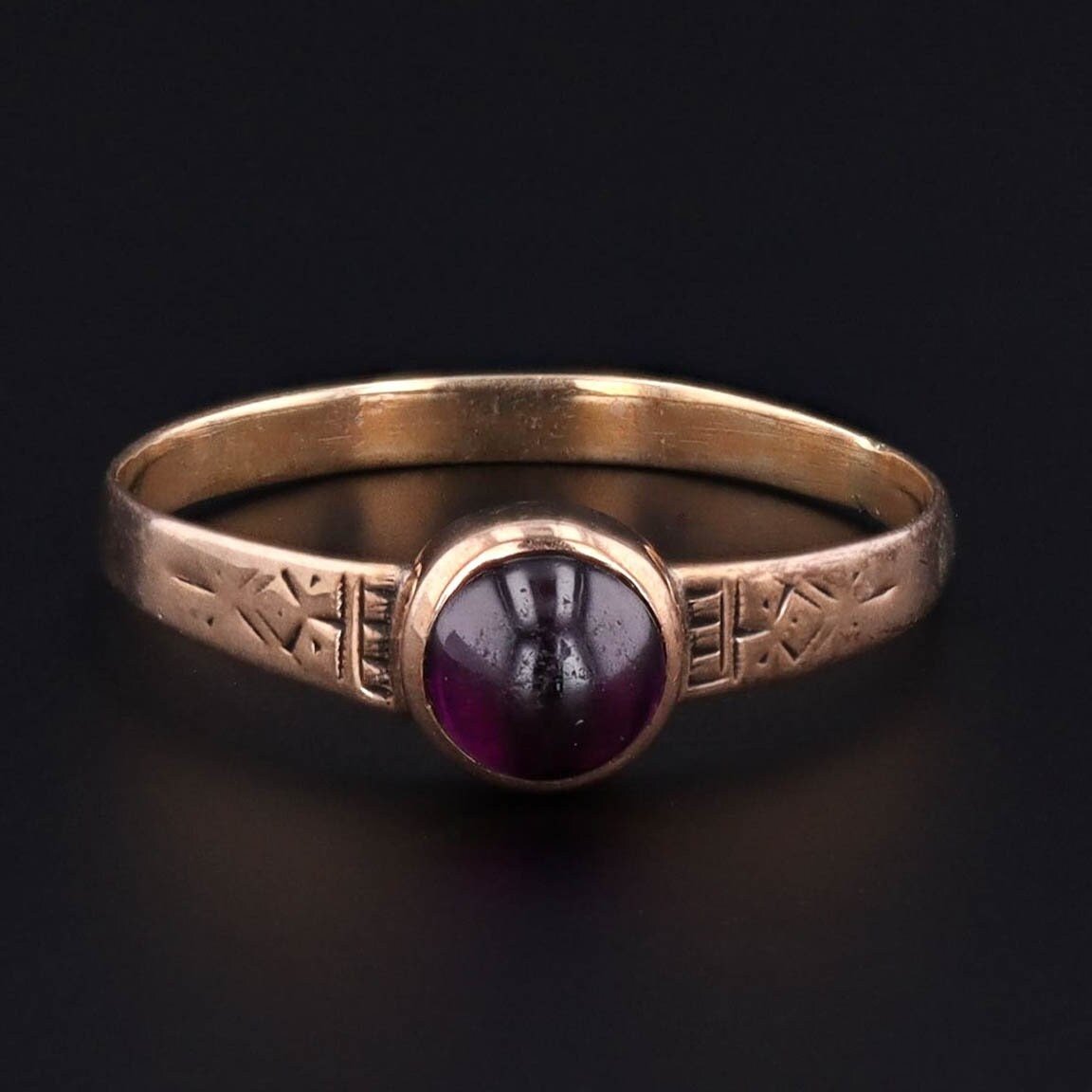 Antique Garnet Ring | 10k Gold Garnet Ring - Trademark Antiques
