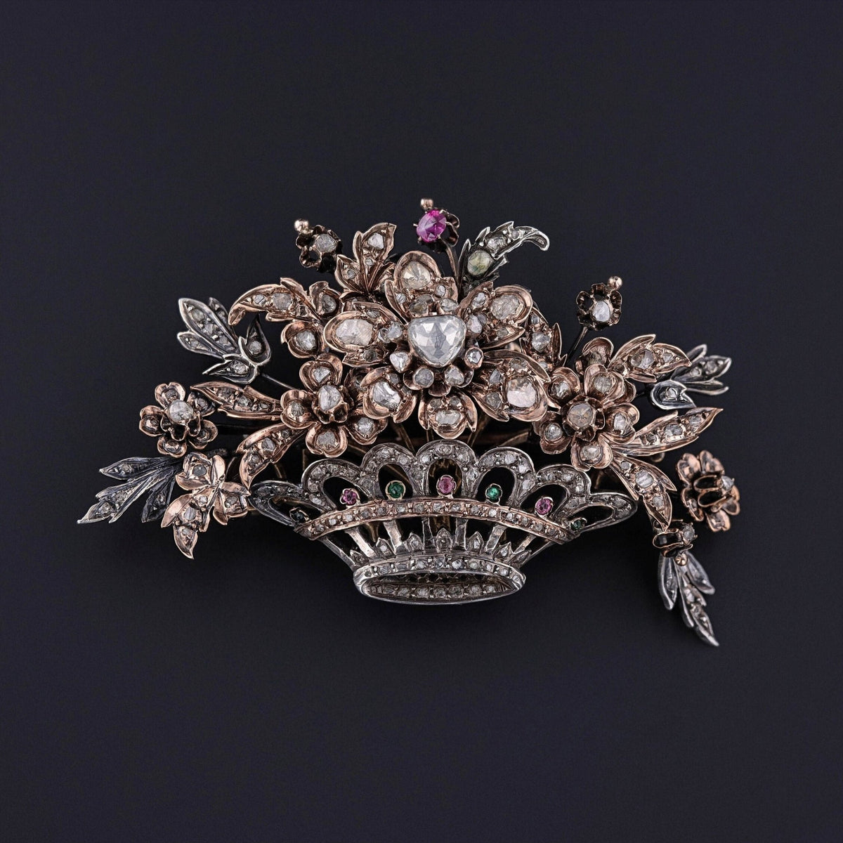 Antique Georgian Diamond Giardinetti Brooch - Trademark Antiques