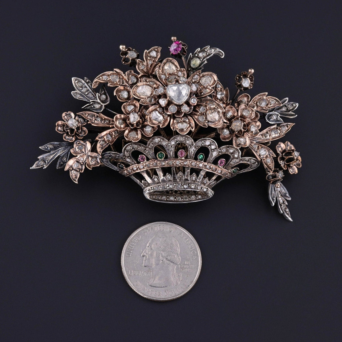 Antique Georgian Diamond Giardinetti Brooch - Trademark Antiques