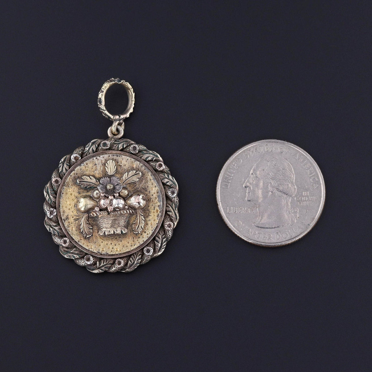 Antique Giardinetti Pendant of 10k Gold - Trademark Antiques