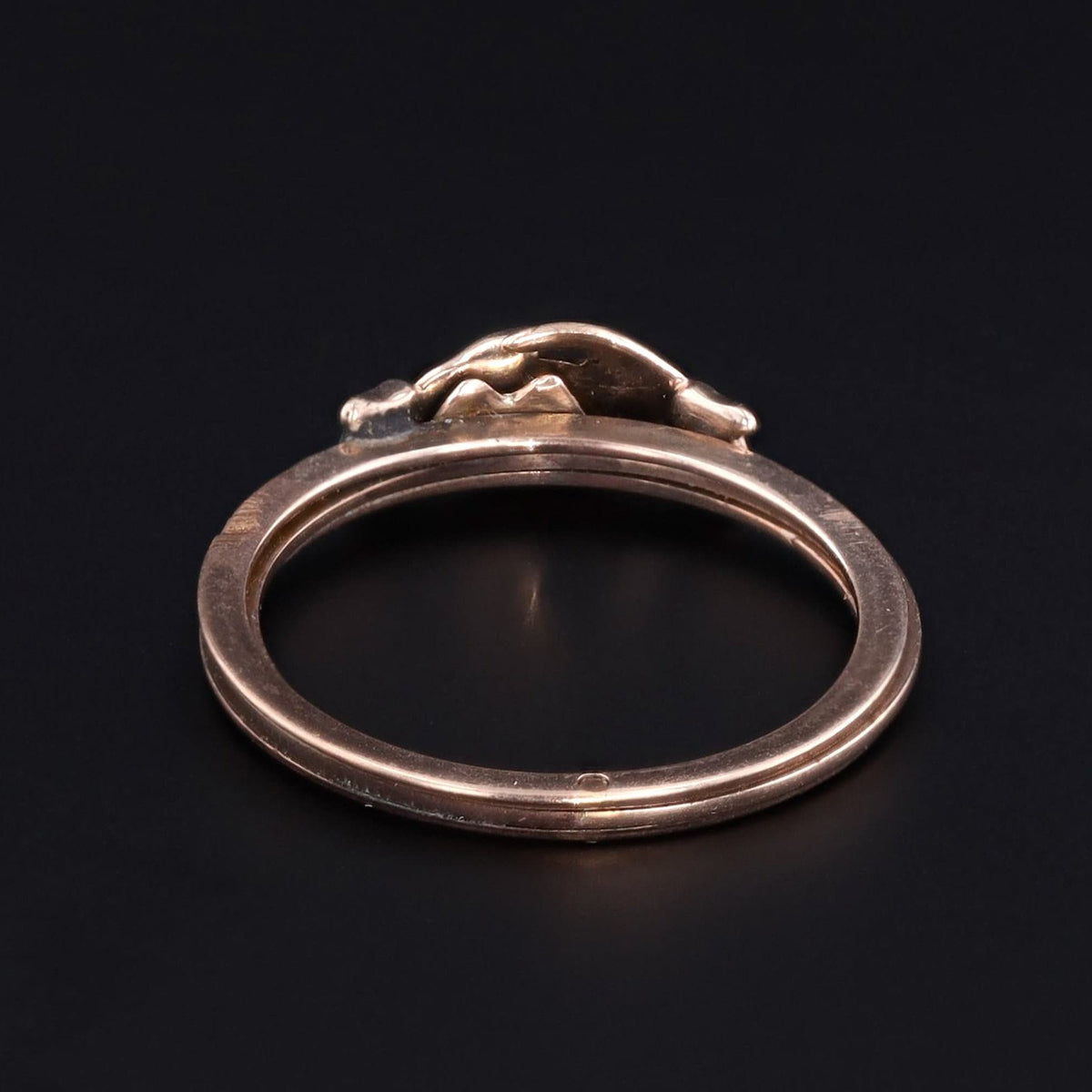 Antique Gimmel Ring | Antique 10k Gold Fede Ring - Trademark Antiques