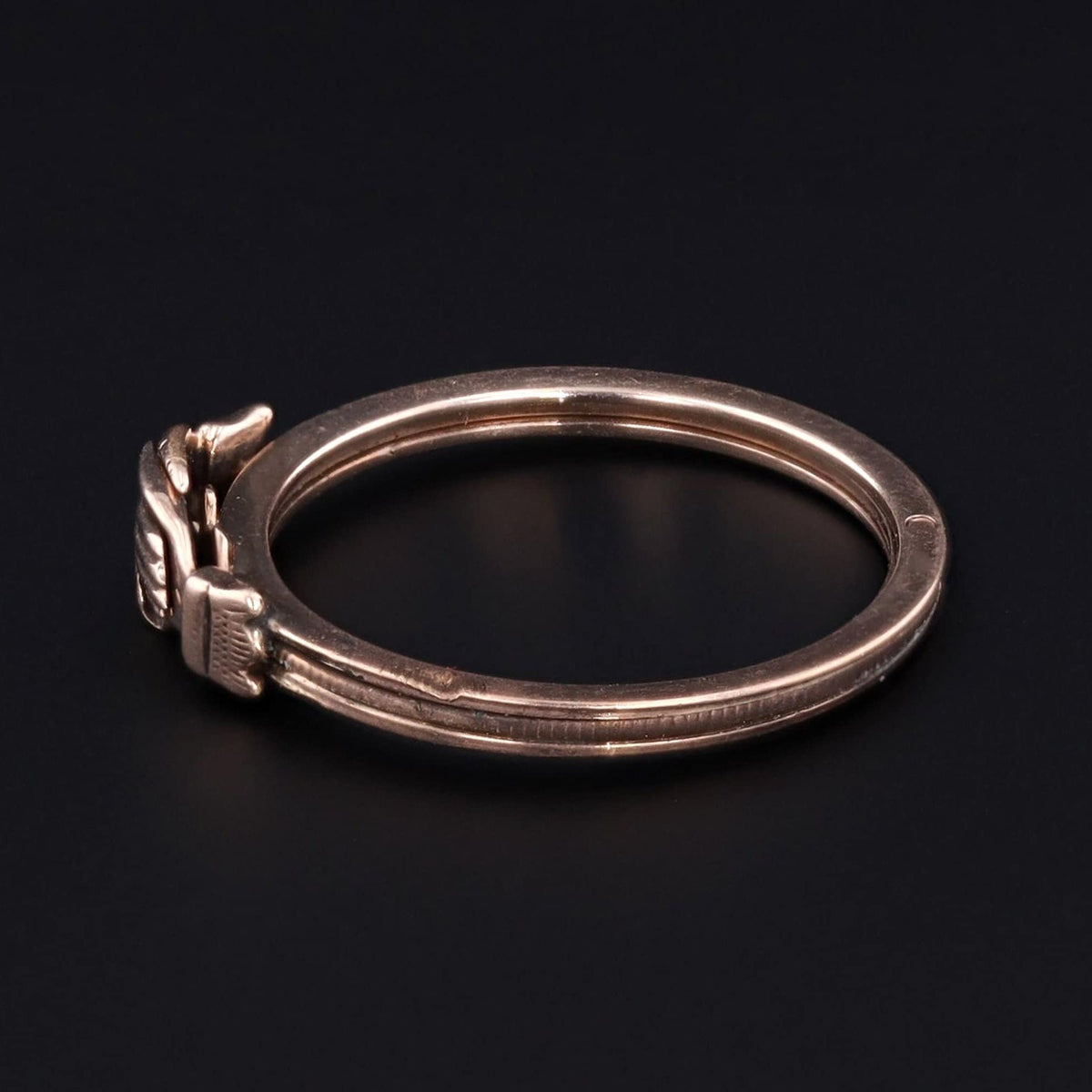 Antique Gimmel Ring | Antique 10k Gold Fede Ring - Trademark Antiques