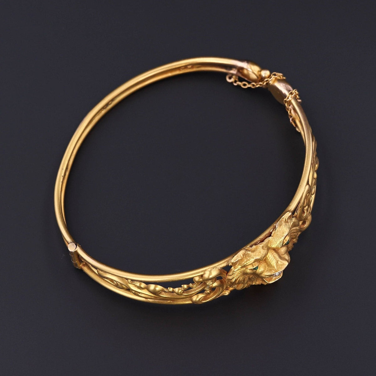 Antique Gold Bangle Bracelet | 10k Gold Bangle Bracelet - Trademark Antiques