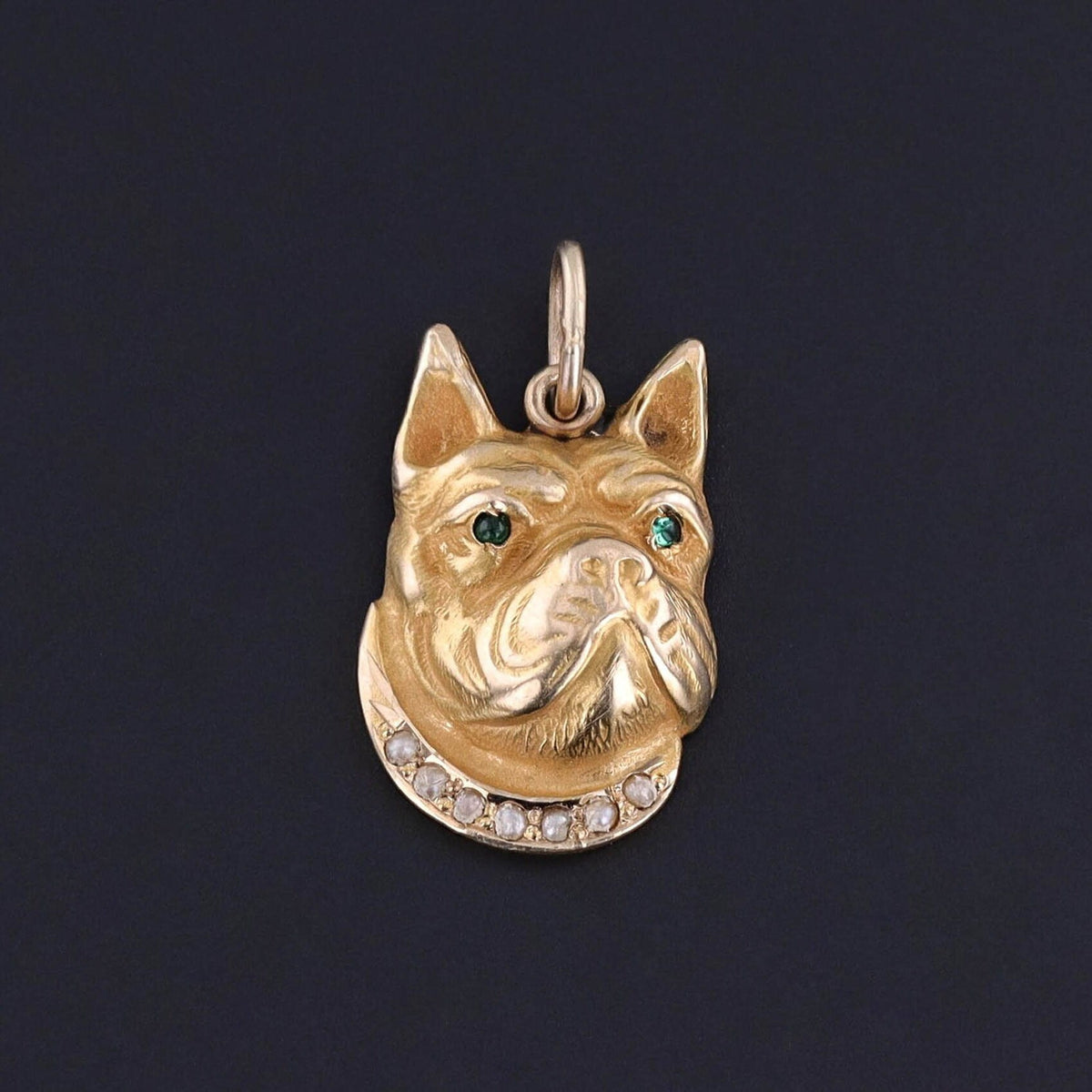 Antique Gold Filled Bulldog Charm - Trademark Antiques