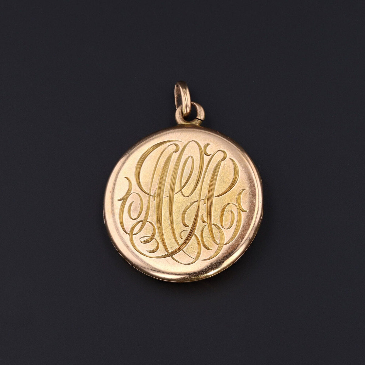 Antique Gold Locket | Art Nouveau Lady Locket - Trademark Antiques