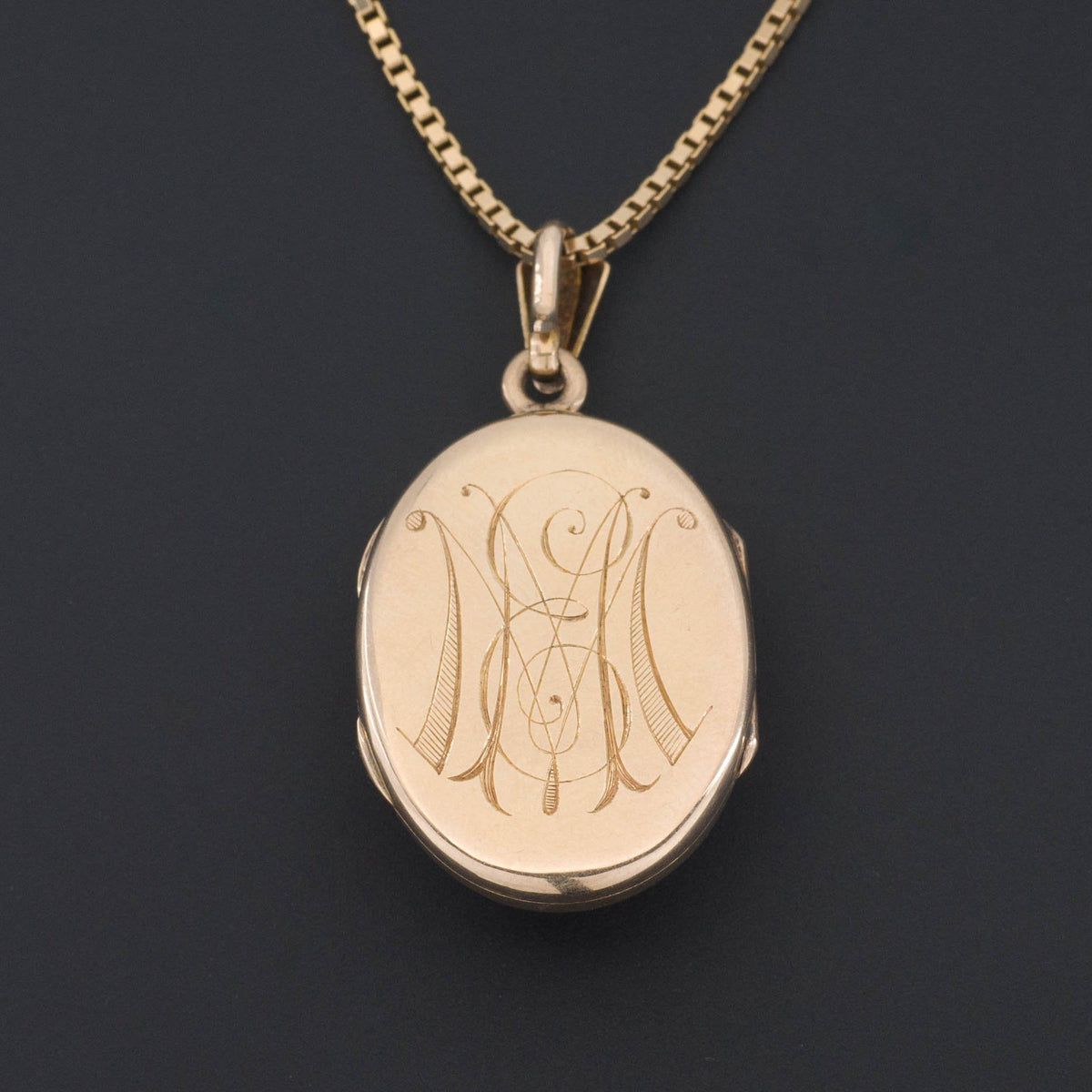 Antique Gold Locket | Blue Enamel and Pearl Locket - Trademark Antiques