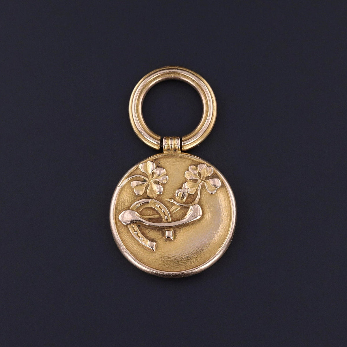 Antique Good Luck Pendant of 10k Gold - Trademark Antiques