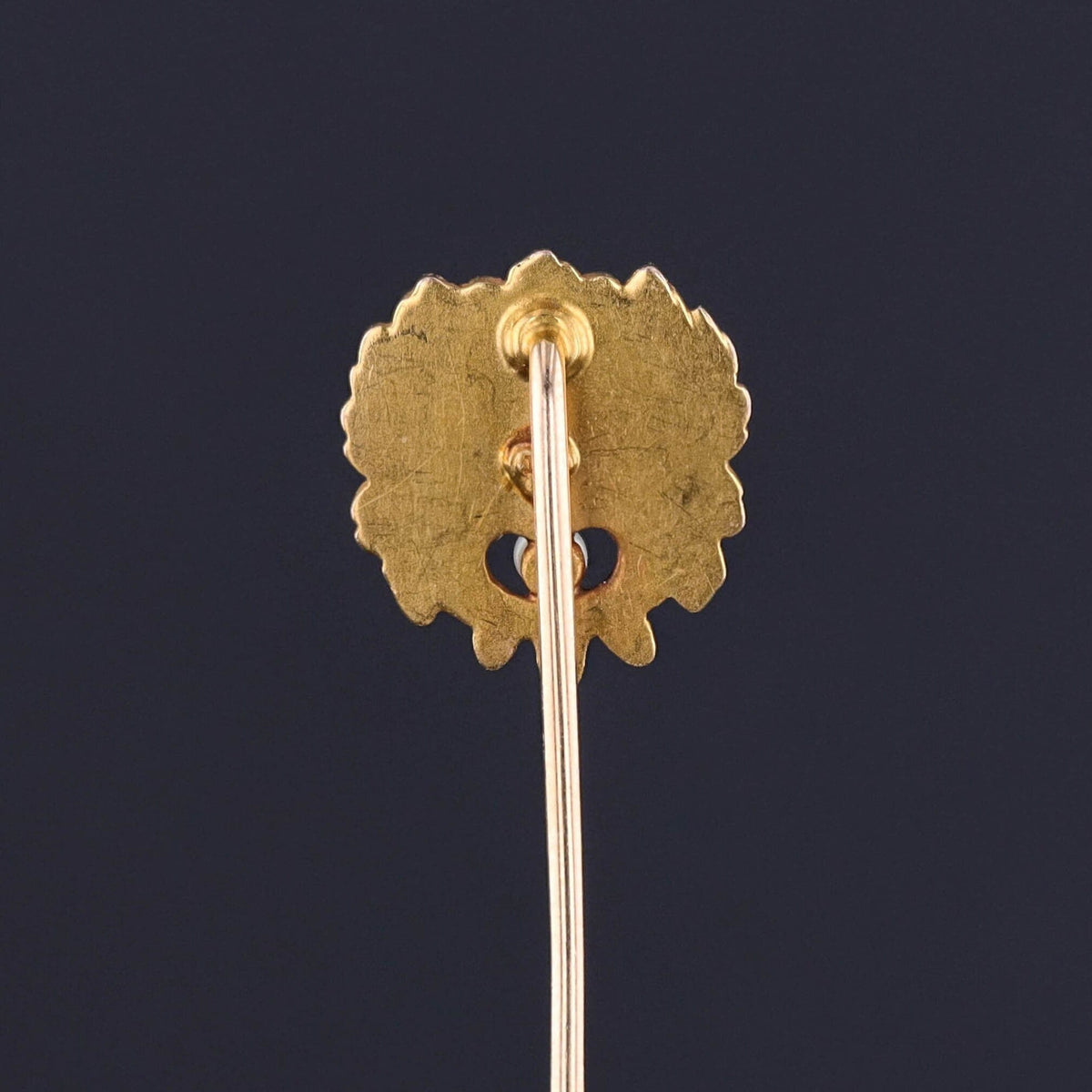 Antique Green Man Stickpin of 14k Gold - Trademark Antiques