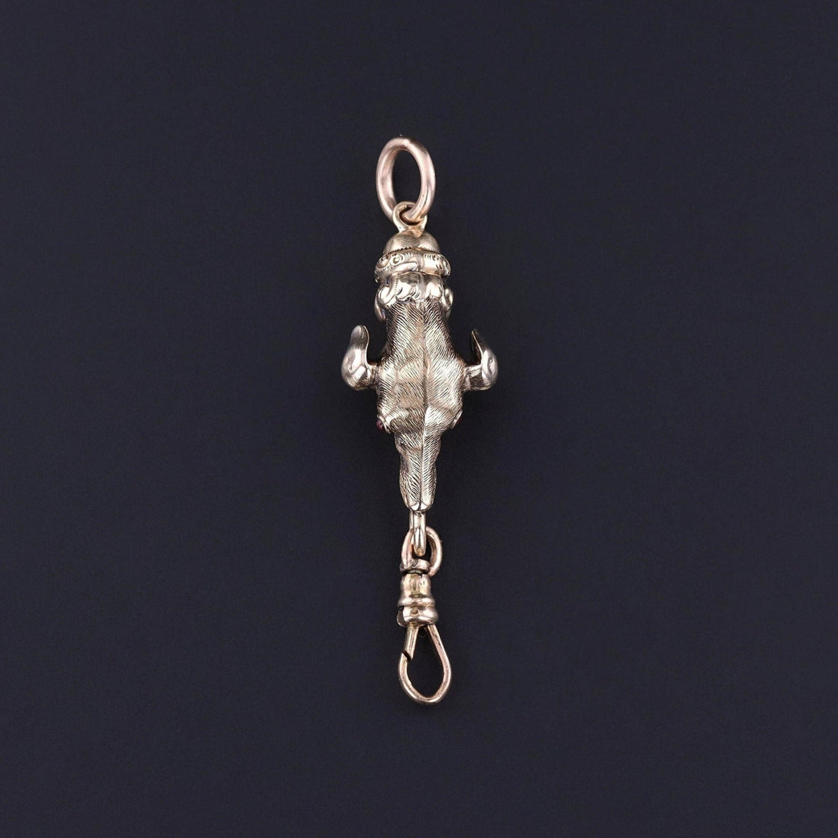 Antique Greyhound Charm Holder Swivel Clasp Pendant of 12k Gold - Trademark Antiques