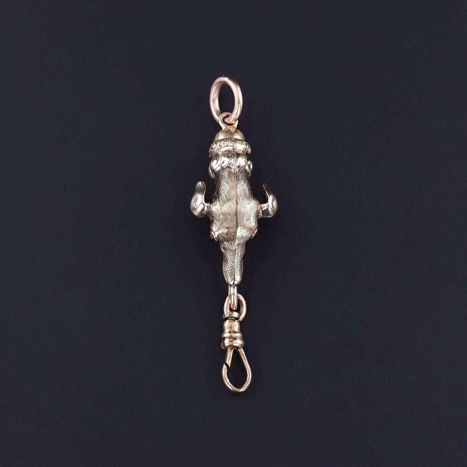 Antique Greyhound Charm Holder Swivel Clasp Pendant of 12k Gold - Trademark Antiques