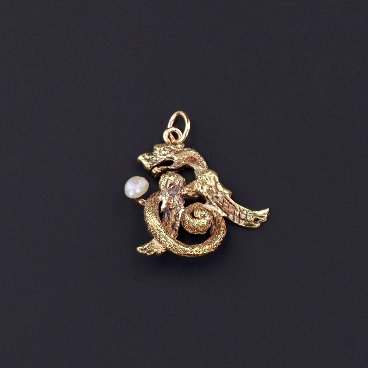 Antique Griffin Conversion Charm of 14k Gold - Trademark Antiques
