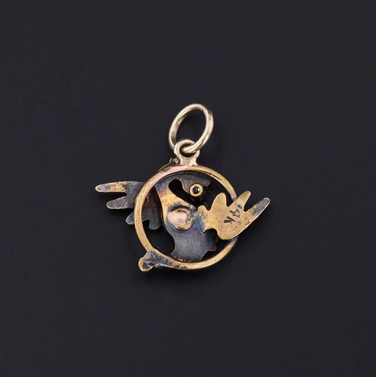 Antique Griffin Conversion Charm of 14k Gold - Trademark Antiques
