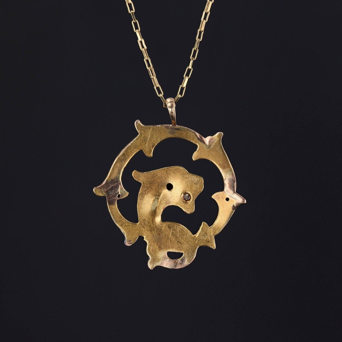 Antique Griffin Conversion Pendant of 14k Gold - Trademark Antiques