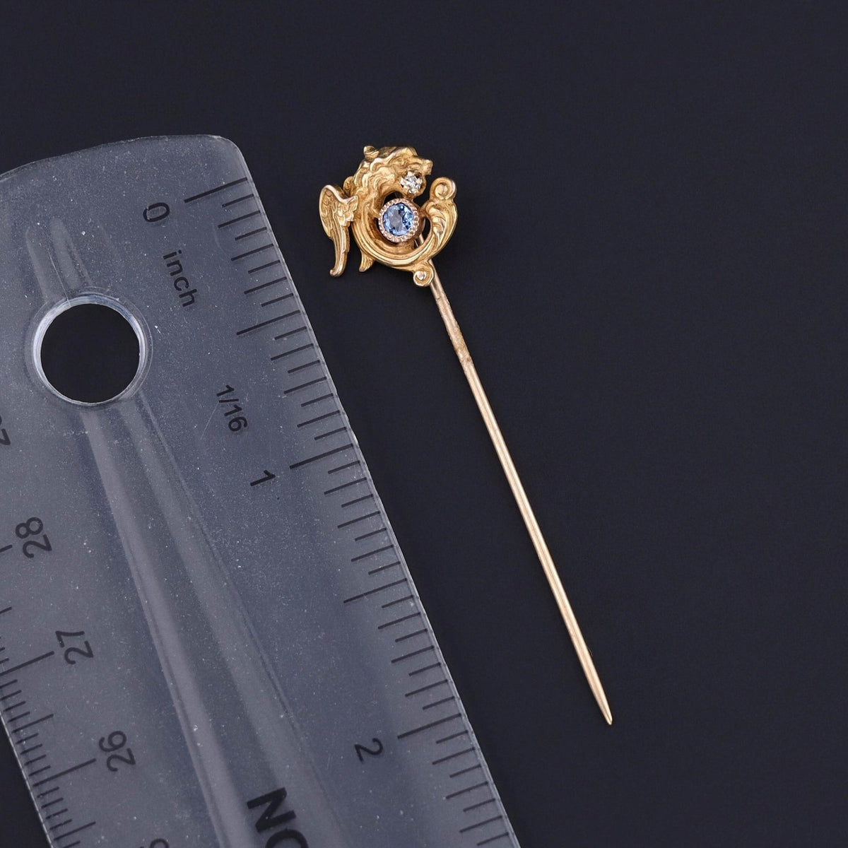 Antique Griffin Stickpin of 14k Gold - Trademark Antiques