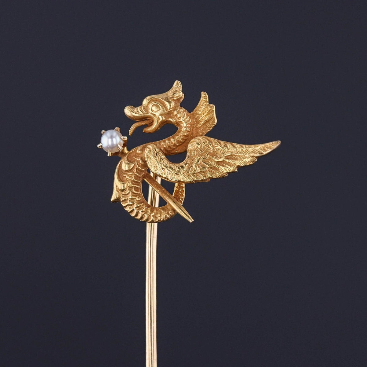 Antique Griffin Stickpin of 14k Gold - Trademark Antiques
