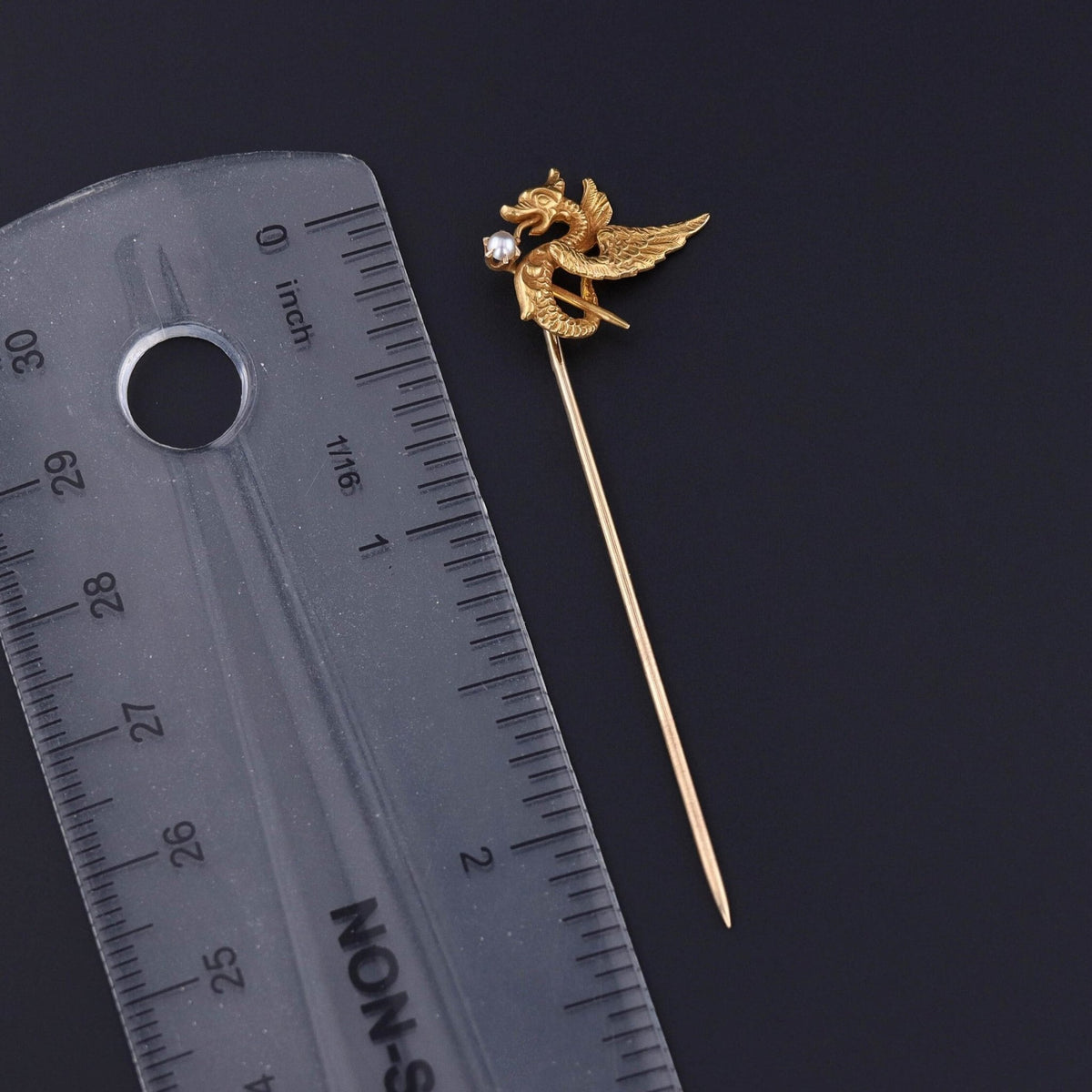 Antique Griffin Stickpin of 14k Gold - Trademark Antiques