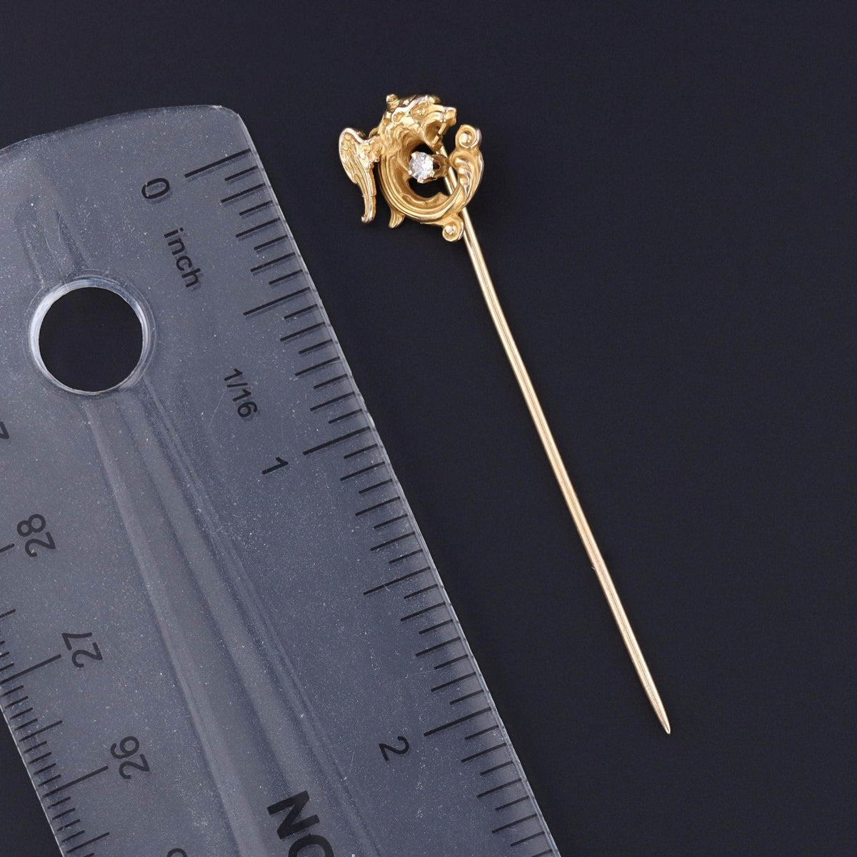 Antique Griffin Stickpin of 14k Gold - Trademark Antiques