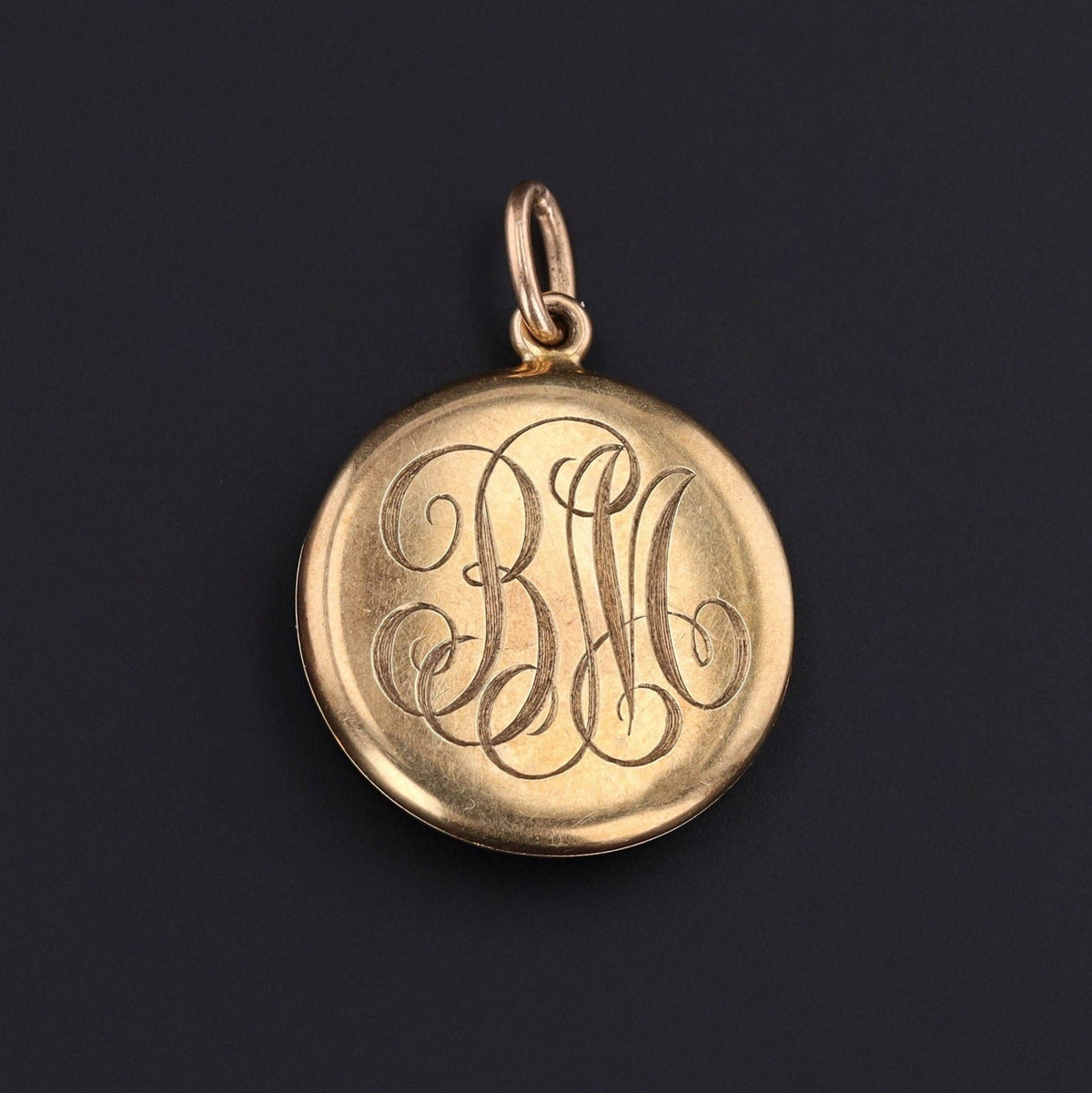 Antique Guilloche Enamel Locket of 14k Gold - Trademark Antiques