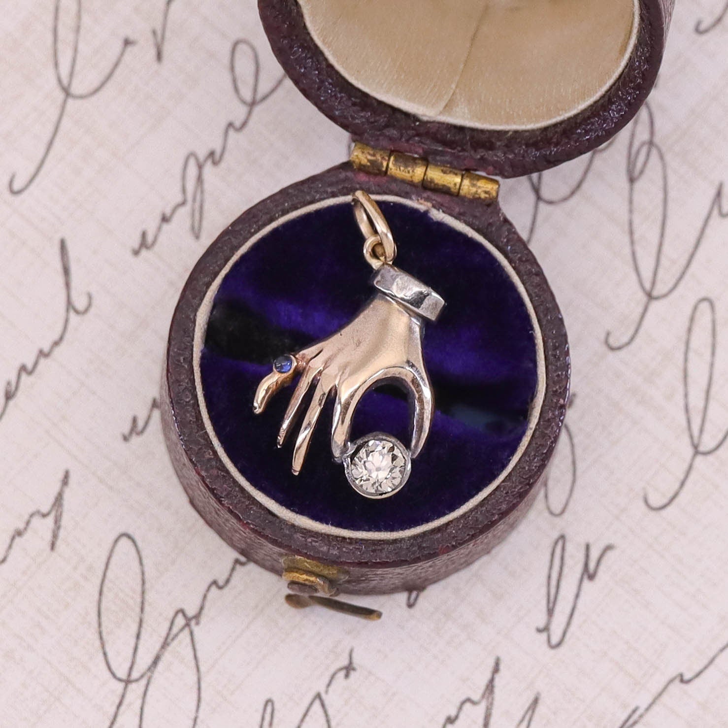 Antique Hand Conversion Charm of 9ct Gold - Trademark Antiques