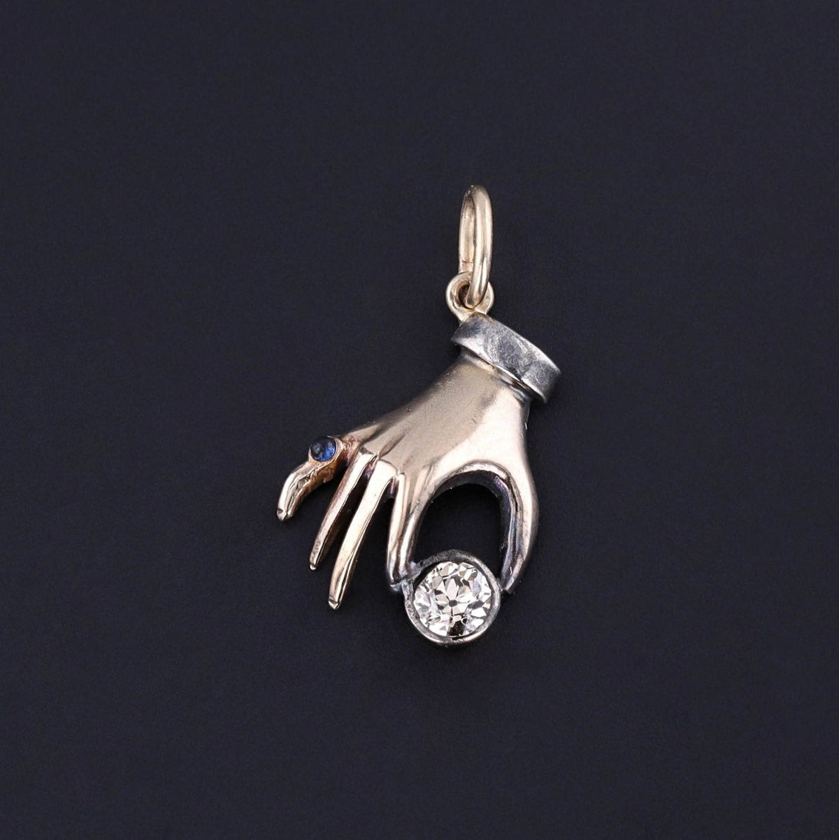 Antique Hand Conversion Charm of 9ct Gold - Trademark Antiques