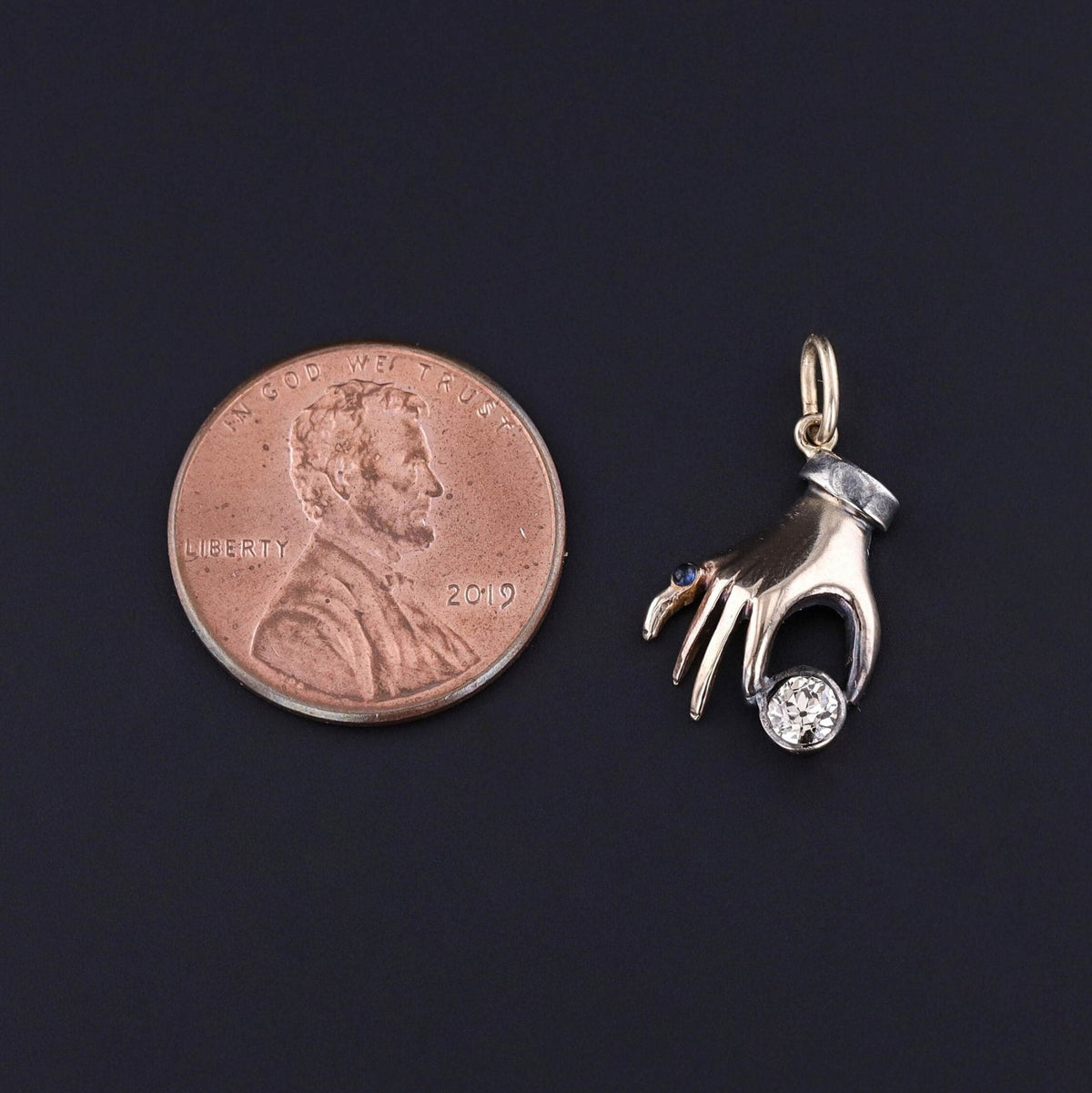 Antique Hand Conversion Charm of 9ct Gold - Trademark Antiques
