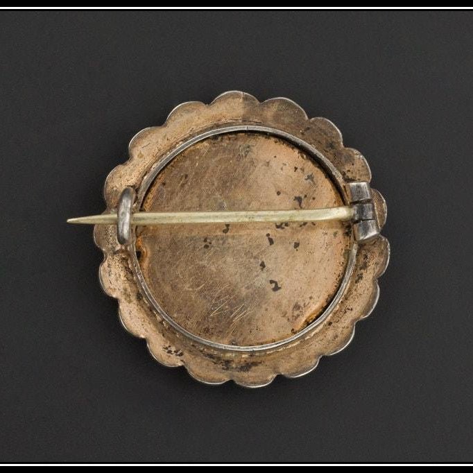 Antique Hand Painted Brooch | Portrait Miniature - Trademark Antiques