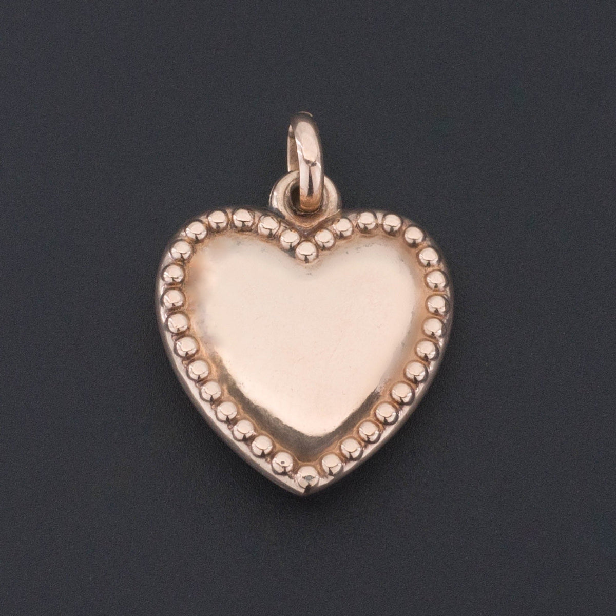 Antique Heart Charm | 10k Gold Heart - Trademark Antiques