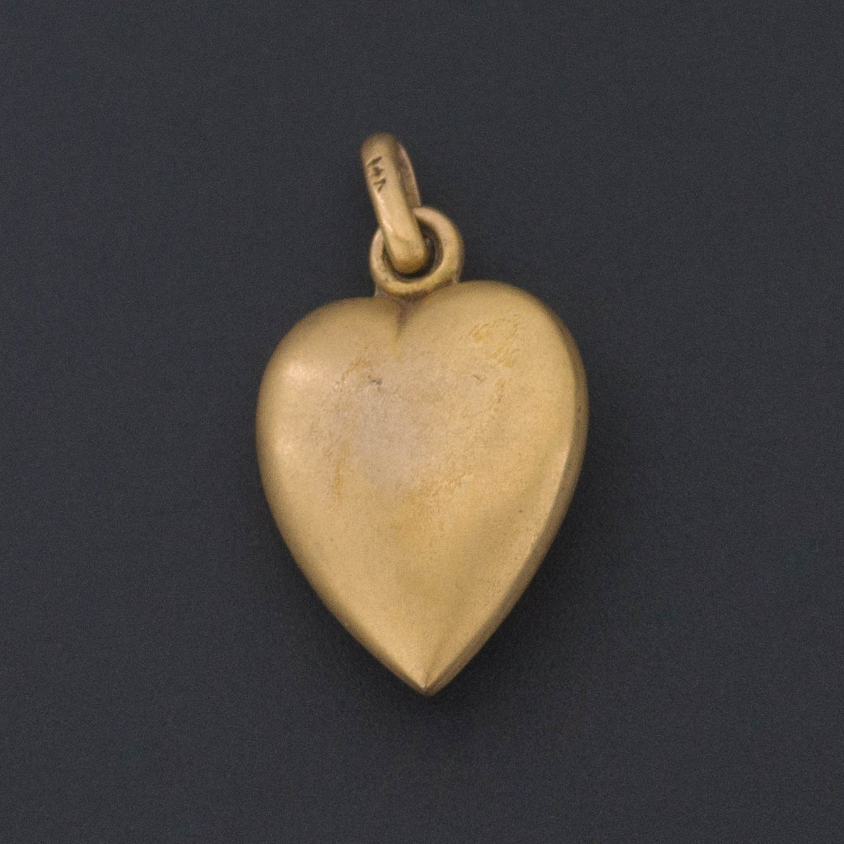 Antique Heart Charm | 14k Gold Heart - Trademark Antiques